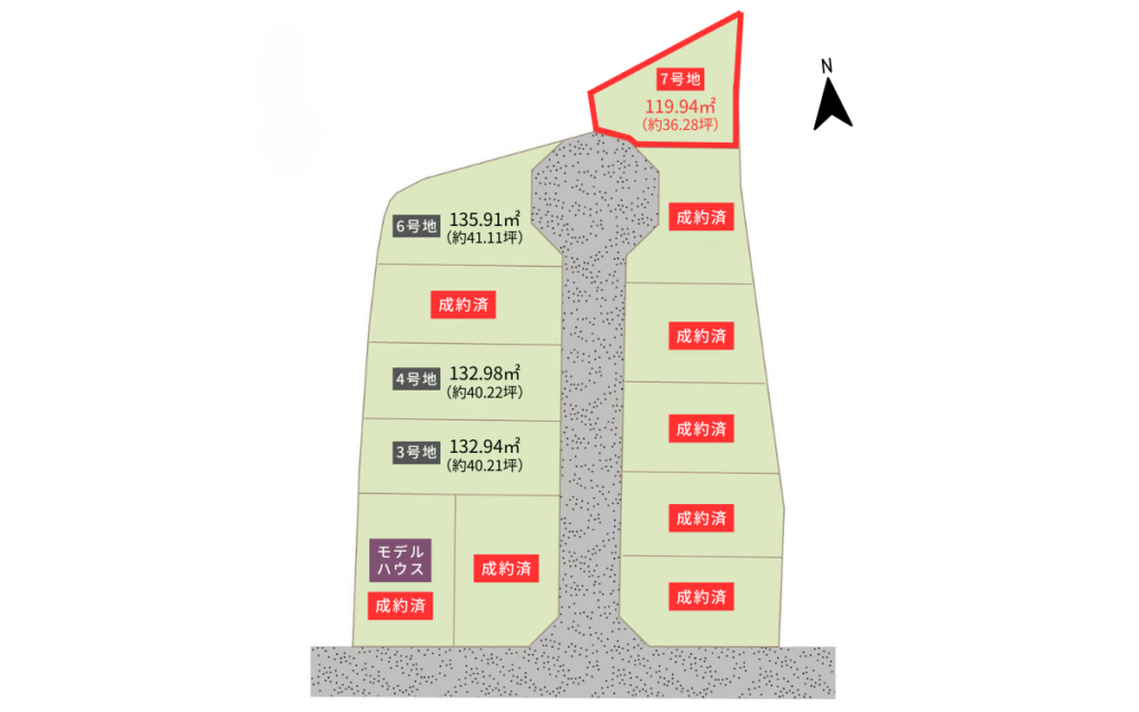 【相楽新堂前】7号地 山田川駅徒歩12分